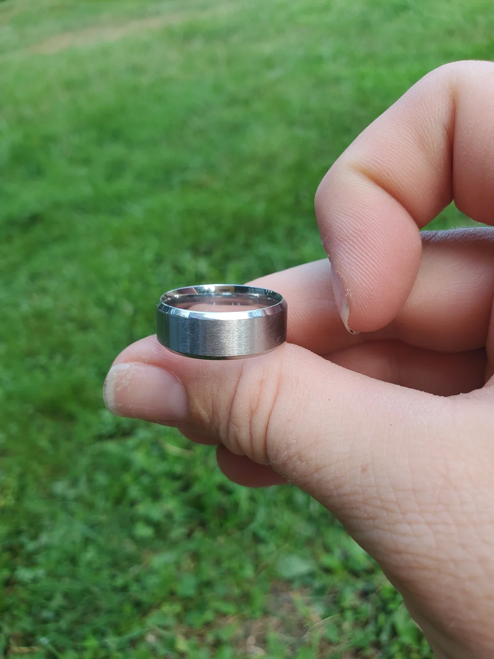 Classic Men's Silver Band Ring - Polished Stainless Steel